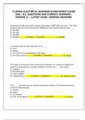 FLORIDA ELECTRICAL BUSINESS EXAM NEWEST EXAM 2025 &vert; ALL QUESTIONS AND CORRECT ANSWERS &vert; GRADED A&plus; &vert; LATEST EXAM &vert; VERIFIED ANSWERS