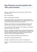 Ohio Pharmacy Law test questions with 100- correct answers