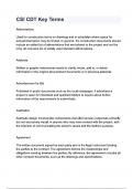 CSI CDT Key Terms questions and answers