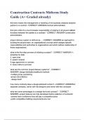 Construction Contracts Midterm Study Guide &lpar;A&plus; Graded already&rpar;
