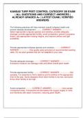 KANSAS TURF PEST CONTROL CATEGORY 3B EXAM &vert; ALL QUESTIONS AND CORRECT ANSWERS &vert; ALREADY GRADED A&plus; &vert; LATEST EXAM &vert; VERIFIED ANSWERS