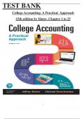 College Accounting&colon; A Practical Approach 15th edition by Slater - Test Bank&comma; All 25 Chapters Covered