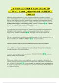 CA EMBALMERS EXAM UPDATED ACTUAL Exam Questions and CORRECT  Answers