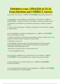 Embalmers exam UPDATED ACTUAL  Exam Questions and CORRECT Answers