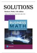 Solutions For Business Math&comma; 11th Edition by Cheryl Cleaves&comma; Margie Hobbs&comma; Jeffrey Noble