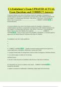 CA Embalmer's Exam UPDATED ACTUAL  Exam Questions and CORRECT Answers