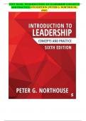 TEST BANK- INTRODUCTION TO LEADERSHIP CONCEPTS AND PRACTICE 6TH EDITION &lpar;PETER G&period; NORTHOUSE&comma; 2024&rpar;