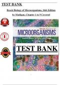 Brock Biology of Microorganisms&comma; 16th Edition by Madigan - Test Bank&comma; All 34 Chapters Covered