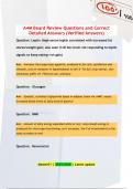 A4M Board Review Questions and Correct  Detailed Answers &lpar;Verified Answers&rpar;