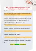 BUL 4310 MIDTERM Questions and Correct  Detailed Answers &lpar;Verified Answers&rpar;