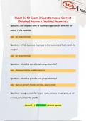 BULW 3310 Exam 3 Questions and Correct  Detailed Answers &lpar;Verified Answers