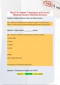 BUL3310 chapter 5 Questions and Correct  Detailed Answers &lpar;Verified Answers&rpar;