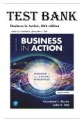 Test Bank For Business in Action 10th Edition by Courtland L&period; Bovee & John V&period; Thill&comma; All Chapters 1-20