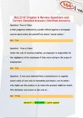 BUL3310 Chapter 6 Review Questions and Correct Detailed Answers &lpar;Verified Answers&rpar;