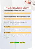 BULW 3310 Exam 1 Questions and Correct  Detailed Answers &lpar;Verified Answers