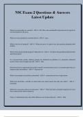 NSC Exam 2 Questions & Answers Latest Update