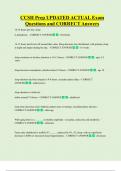 CCSH Prep UPDATED ACTUAL Exam Questions and CORRECT Answers