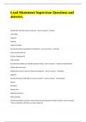 Lead Abatement Supervisor Questions and answers&period;