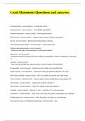 Lead Abatement Questions and answers&period;