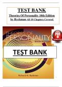 Theories of Personality 10th Edition by Ryckman - Test Bank All 18 Chapters Covered&comma; Verified Latest Edition