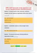 HPRS-3309 final exam review Questions and Correct Detailed Answers &lpar;Verified Answers&rpar;
