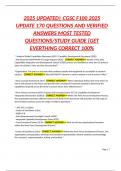 2025 UPDATED&vert; CGSC F100 2025 UPDATE 170 QUESTIONS AND VERIFIED ANSWERS MOST TESTED QUESTIONS&sol;STUDY GUIDE &lbrack;GET EVERTHING CORRECT 100&percnt;