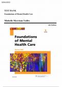 TEST BANK FOR FOUNDATIONS OF MENTAL HEALTH CARE 6TH EDITION BY MORRISON VALFRE&vert; ALL CHAPTERS&vert; QUESTIONS AND ANSWERS WITH RATIONALES