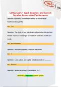USHCS Exam 1 &lpar;Said&rpar; Questions and Correct  Detailed Answers &lpar;Verified Answers&rpar;