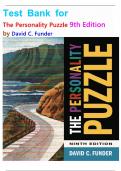 Test Bank for The Personality Puzzle 9th Edition by David C&period; Funder ISBN-9781324060543 All Chapter 1-19 Latest Verified Edition Graded A&plus;