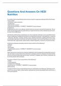 Packaging deal for Nutrition Hesi Practice Quiz With Ready Answers