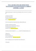 WGU C429 HEALTHCARE OPERATIONS  MANAGEMENT EXAM QUESTIONS & CORRECT  ANSWERS &ndash; LATEST