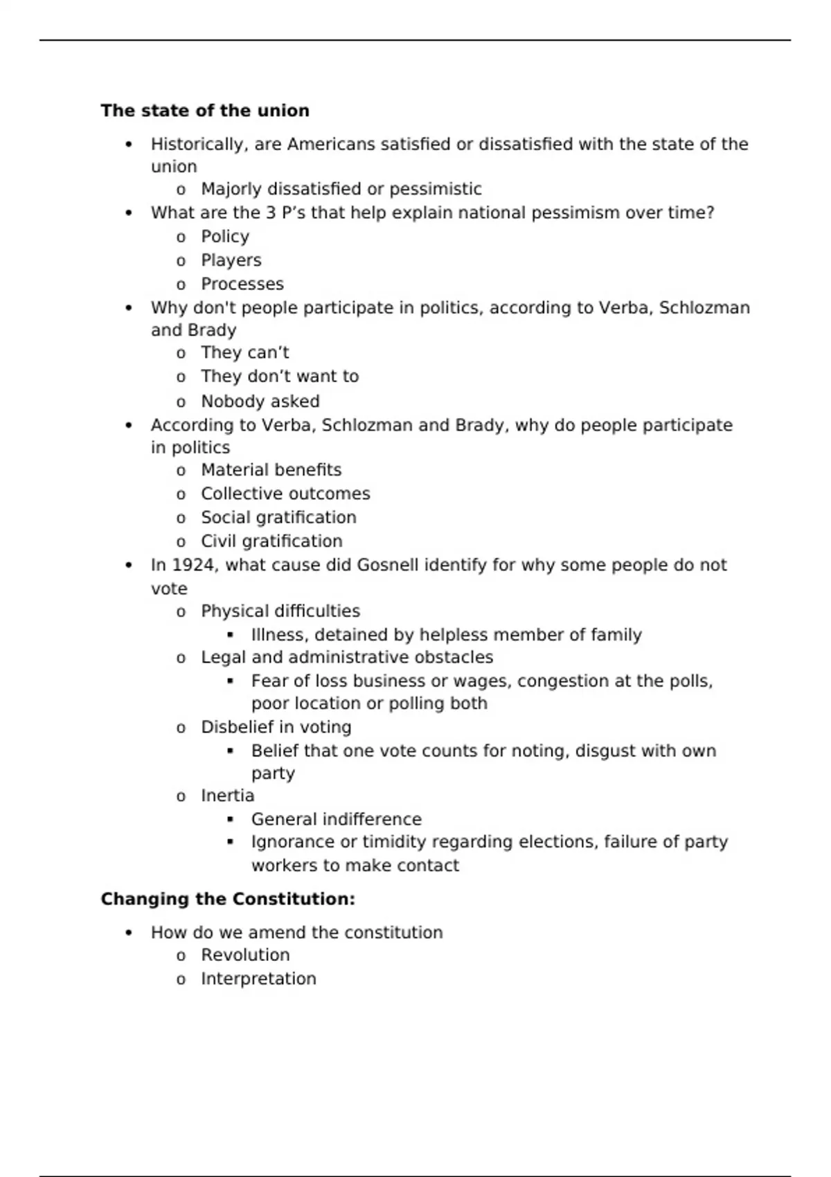 Exam 1 study guide - P SC 1113 (PSC1113) - Stuvia US