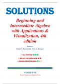 Solutions for Beginning and Intermediate Algebra with Applications & Visualization 4th Edition by Gary Rockswold&comma; All Chapters 1-14