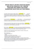 MOTOR VEHICLE LAW MPTC EXAM 2025&vert; BRAND  NEW ACTUAL EXAM WITH 100&percnt; VERIFIED  QUESTIONS AND CORRECT SOLUTIONS&vert;  GUARANTEED VALUE PACK&vert; ACE YOUR GRADES&period;