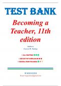 Solutions for Becoming a Teacher 11th Edition by Forrest Parkay&comma; All Chapters Covered