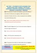 060 TEST - STUDENTS WITH DISABILITIES QUESTIONS AND CORRECT DETAILED  ANSWERS &lpar;VERIFIED ANSWERS&rpar; &vert;&vert;ALREADY  GRADED A&plus;&vert;&vert;NEWEST VERSION Quiz&colon; The assessment of students with disabilities is governed by fed