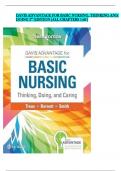DAVIS ADVANTAGE FOR BASIC NURSING&comma; THINKING AND DOING 3RD EDITION&vert;ALL CHAPTERS 1-46&vert;