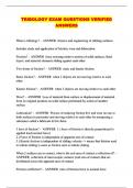 TRIBOLOGY EXAM QUESTIONS VERIFIED ANSWERS