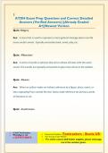 ATDH Exam Prep Questions and Correct Detailed  Answers &lpar;Verified Answers&rpar; &vert;&vert;Already Graded  A&plus;&vert;&vert;Newest Version