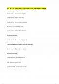 NUR 245 exam 4 Questions AND Answers