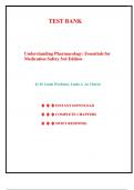 Test Bank for Understanding Pharmacology&colon; Essentials for Medication Safety 3rd Edition by M&period; Linda Workman&comma; All Chapters 