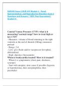 NUR445 Exam 2 NUR 445 Module 4 - Renal&comma;  Gastrointestinal&comma; and Reproductive Disorders Exam 2  Questions and Answers &vert; 100&percnt; Pass Guaranteed &vert;  Graded A&plus; Central Venous Pressure &lpar;CVP&rpar;&colon; what is it  measuring&quest; normal range&quest; how to treat high or  low CVP&quest; - Me