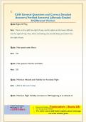 CAX General Questions and Correct Detailed  Answers &lpar;Verified Answers&rpar; &vert;&vert;Already Graded  A&plus;&vert;&vert;Newest Version