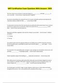 WRT Certification Exam Questions With Answers  2025