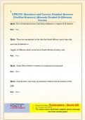 CPR3701 Questions and Correct Detailed Answers  &lpar;Verified Answers&rpar; &vert;&vert;Already Graded A&plus;&vert;&vert;Newest  Version