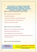 CSET SUBTEST IV WORLD LANGUAGES QUESTIONS AND CORRECT DETAILED  ANSWERS &lpar;VERIFIED ANSWERS&rpar; &vert;&vert;ALREADY  GRADED A&plus;&vert;&vert;NEWEST VERSION