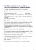 CPAER CANADA COMMERCIAL PILOT EXAM 2024&sol;2025 QUESTIONS AND ANSWERS VERIFIED