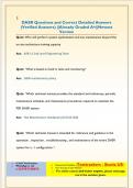 DASR Questions and Correct Detailed Answers  &lpar;Verified Answers&rpar; &vert;&vert;Already Graded A&plus;&vert;&vert;Newest  Versio