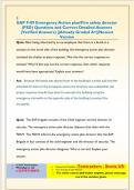 EAP F-89 Emergency Action plan&sol;Fire safety director  &lpar;FSD&rpar; Questions and Correct Detailed Answers  &lpar;Verified Answers&rpar; &vert;&vert;Already Graded A&plus;&vert;&vert;Newest  Version