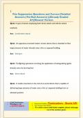 Fire Suppression Questions and Correct Detailed  Answers &lpar;Verified Answers&rpar; &vert;&vert;Already Graded  A&plus;&vert;&vert;Newest Version